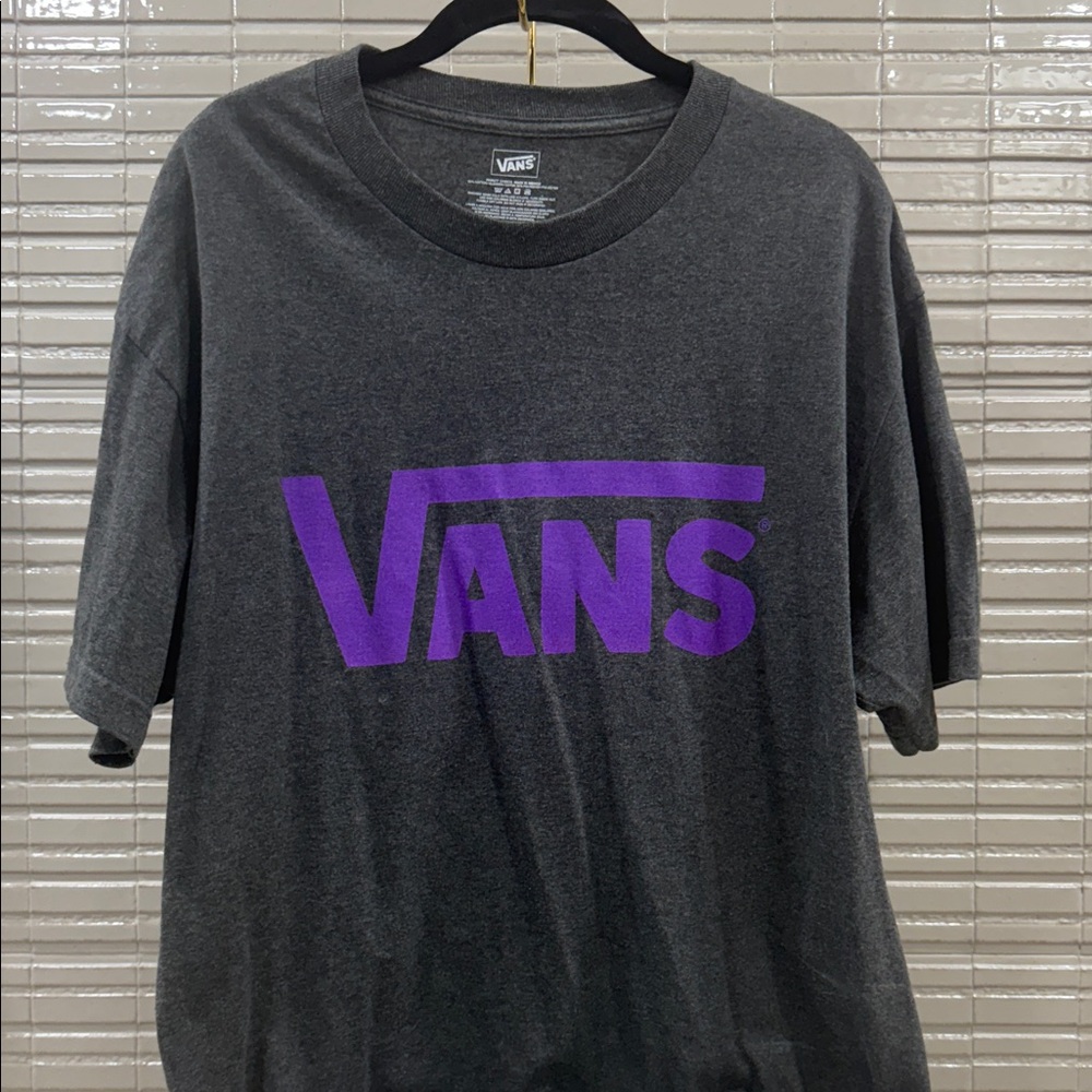 Vans Gray and Purple Short Sleeve Tee